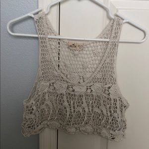 HOLLISTER CROCHET BEACH TOP
